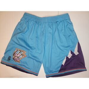 1996 Mitchell & Ness UTAH JAZZ Mens XXL Reload Swingman Shorts with FLAWS Read⬇️